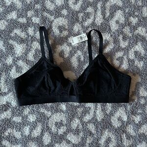 Aerie Black Lace Cut Out Bralette- Size Large- New With Tags